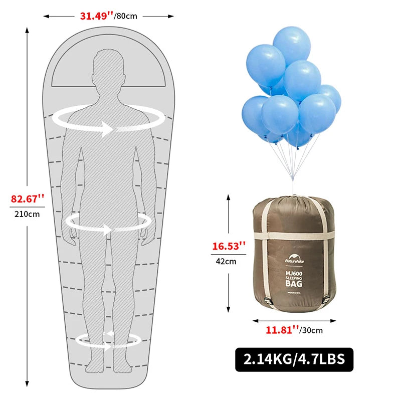 Sac de couchage Naturehike — MJ300 / MJ600