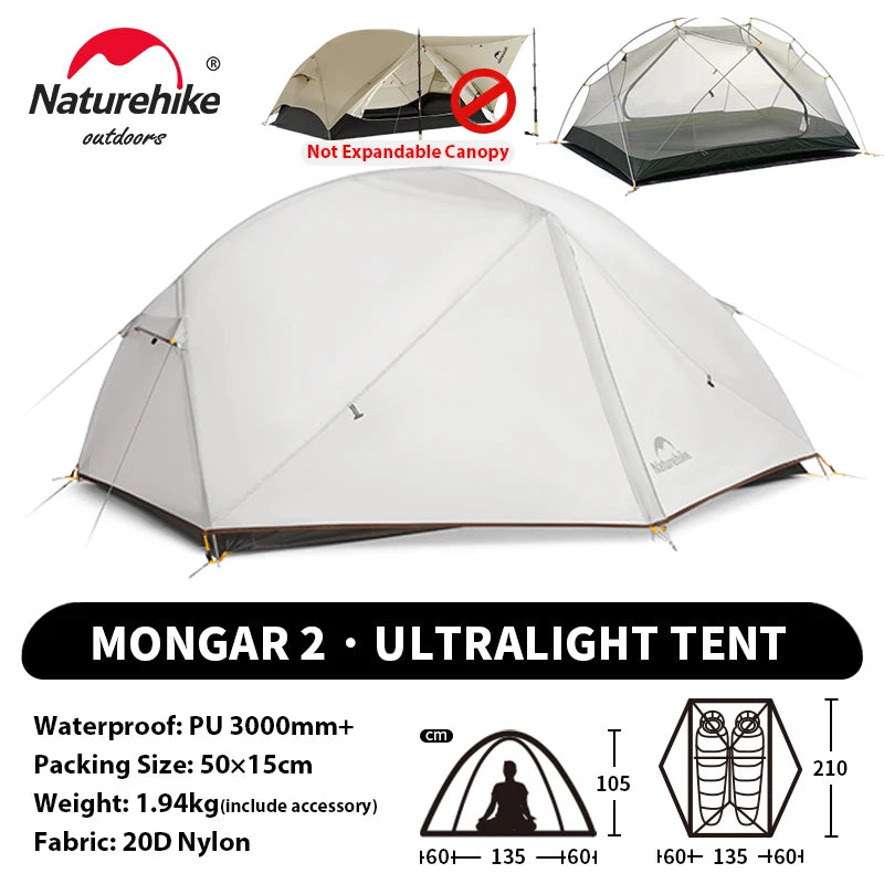 Tente Naturehike Mongar UL2 — 2 places