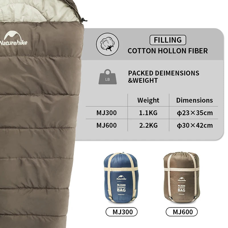 Sac de couchage Naturehike — MJ300 / MJ600