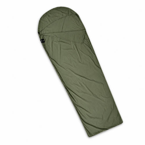 Drap de sac vert, vue dépliée sur fond blanc